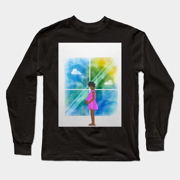 Pregnant Long Sleeve T-Shirt by Blaze Designs